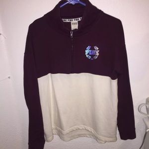 Pink quarter zip